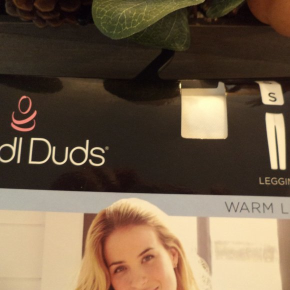 CUDDL DUDS Soft Wear Warm Layers LEGGINGS~White~Small~NWT - Picture 3 of 4